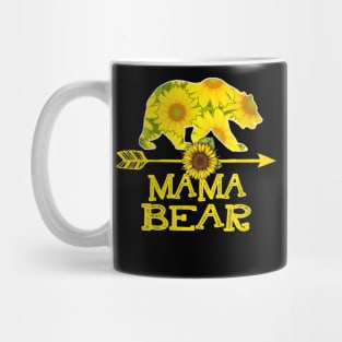 Mama Bear Sunflower T Shirt Funny Mother Father Gift Mug